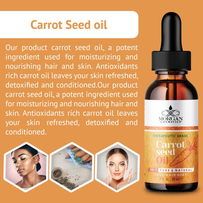 100% Pure CARROT SEED OIL Therapeutic Grade  Face-Hair-Body 1 oz/30 ml by Morgan Cosmetics