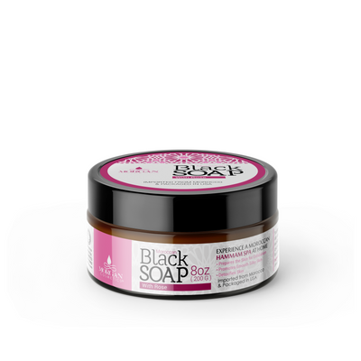 MOROCCAN BLACK SOAP WITH ROSE 8 OZ by Morgan Cosmetics