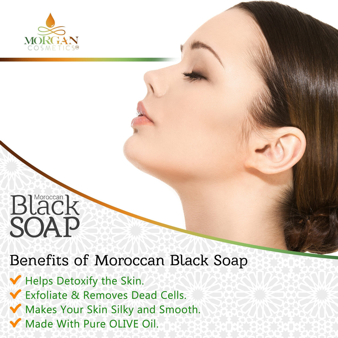 MOROCCAN BLACK SOAP WITH ROSE 8 OZ by Morgan Cosmetics