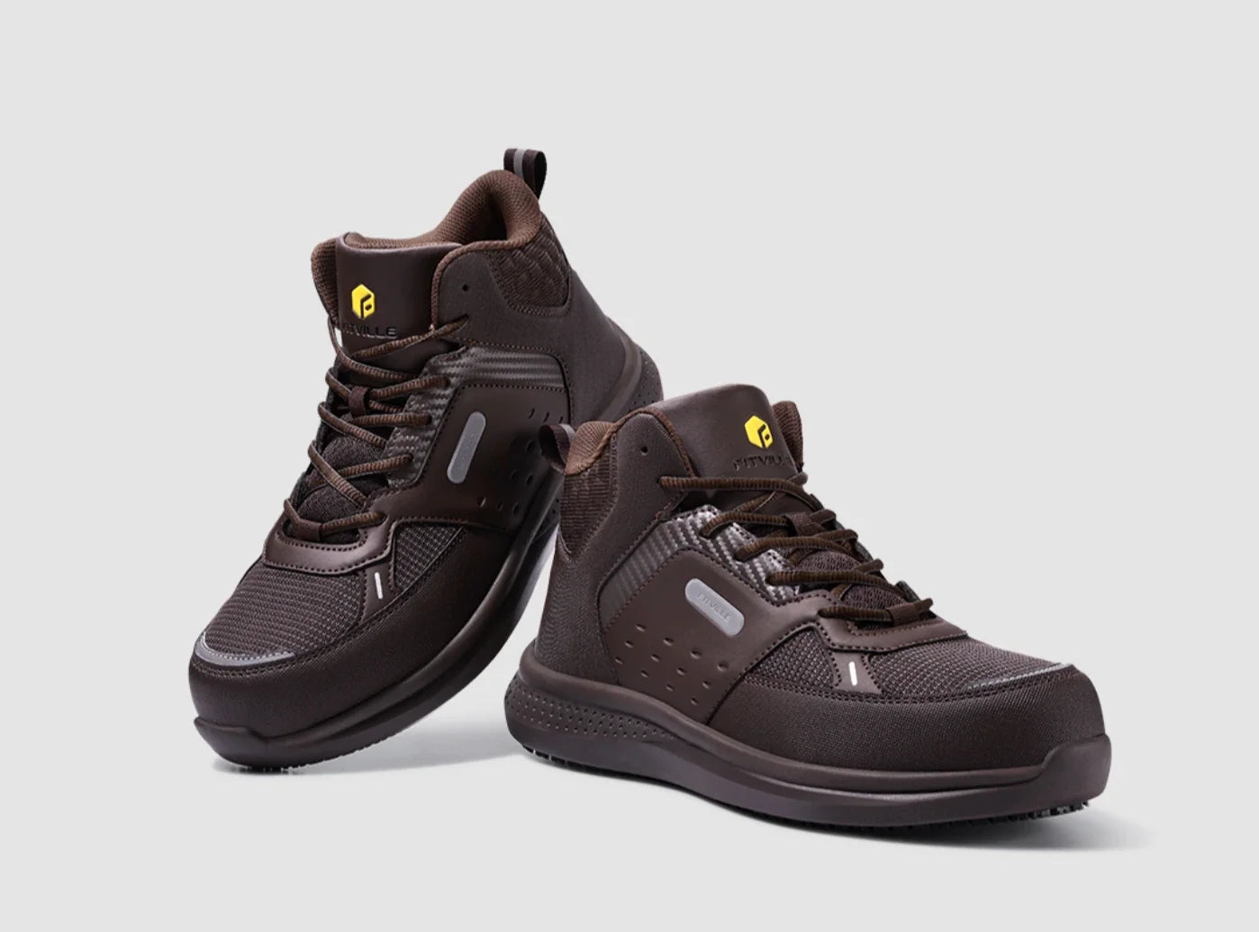 FitVille Men's High-top SteelCore Work Boots by FitVille