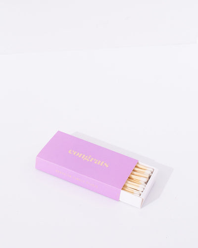 CONGRATS Lilac Long Matches by Brooklyn Candle Studio