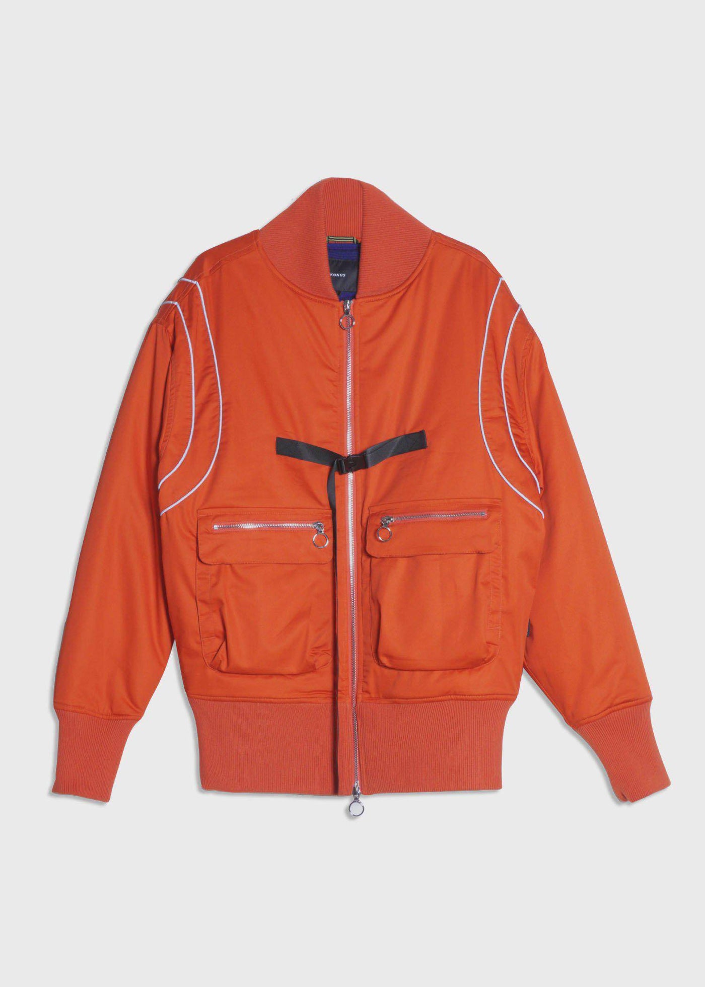 Men's Oversize Bomber Jacket in Orange by Shop at Konus