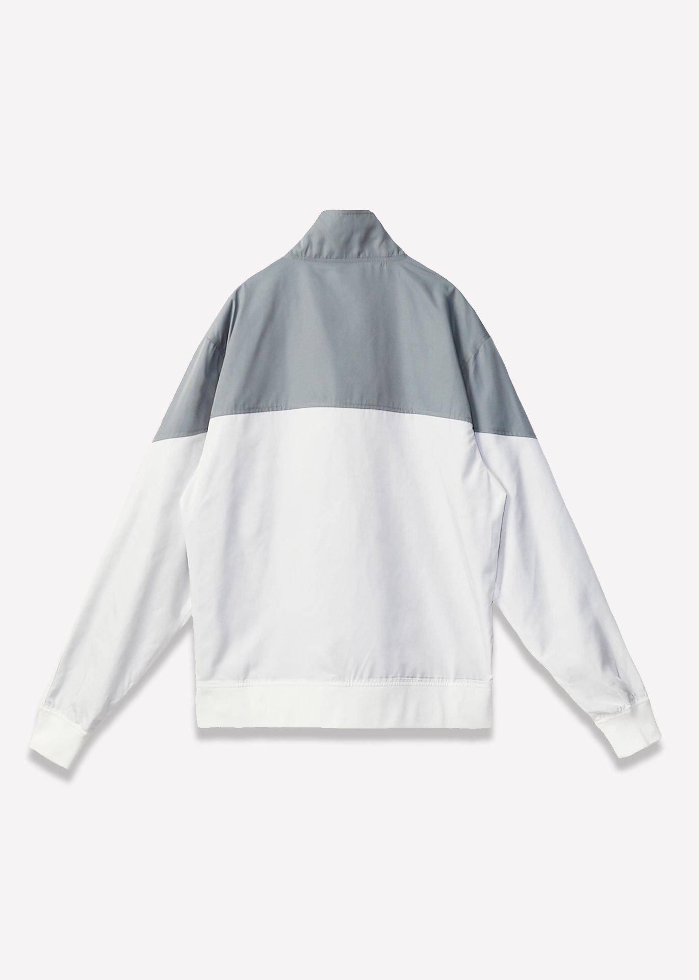 Blank State Men's Retro Swishy Track Jacket in White/Grey by Shop at Konus