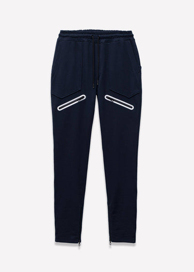 Konus Men's  Zipper Pocket French Terry Sweatpants in Navy by Shop at Konus