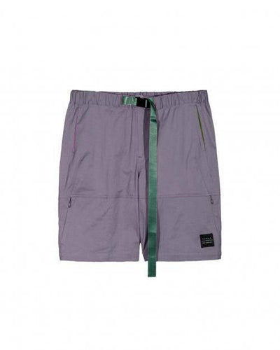 Konus Men's Stretch Twill Shorts w/ Nylon Tape Closure in Purple by Shop at Konus