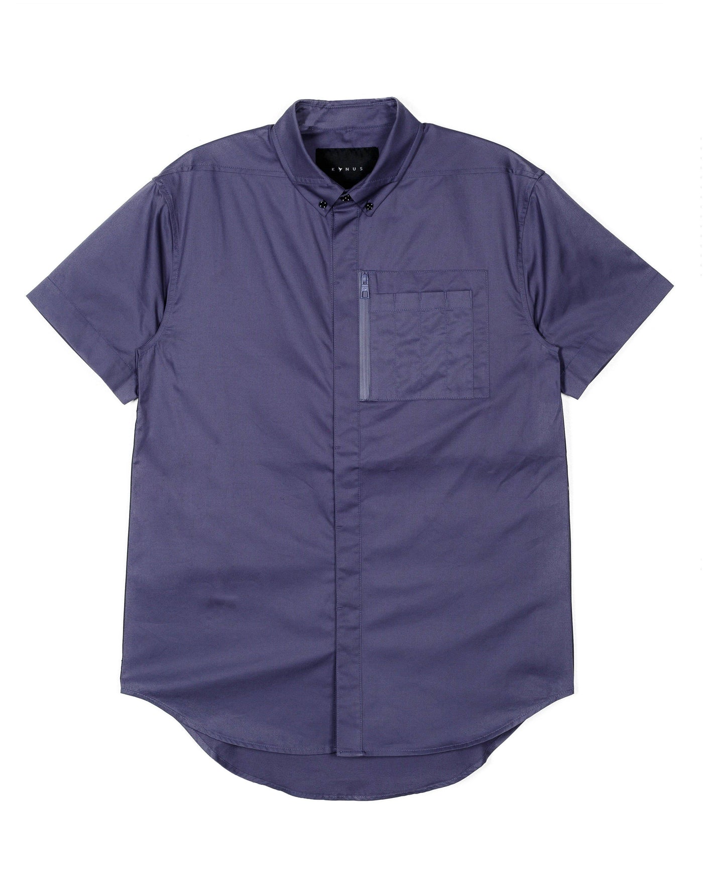 Konus Men's Reflective Short Sleeve Button Down in Cobalt by Shop at Konus