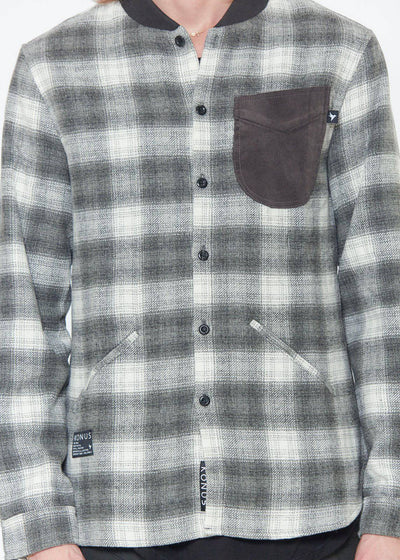 Konus Men's Wool Blend Shirt Jacket in Gray by Shop at Konus