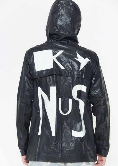 Konus Men's Hooded Windbreaker in Black by Shop at Konus