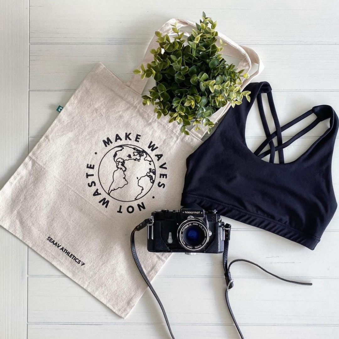 Make Waves Not Waste Tote Bag by Seaav