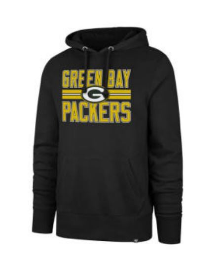Green Bay Packers Block Stripe Headline Hoodie by Southern Sportz Store
