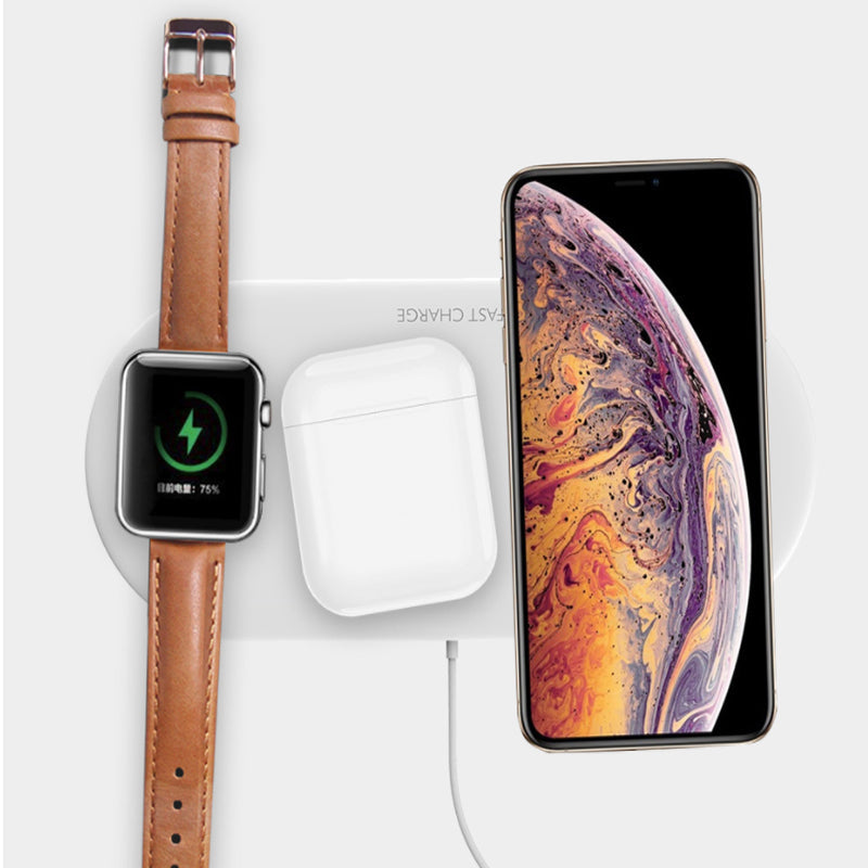 3 in 1 Multi Device Qi Wireless Fast Charger by VistaShops