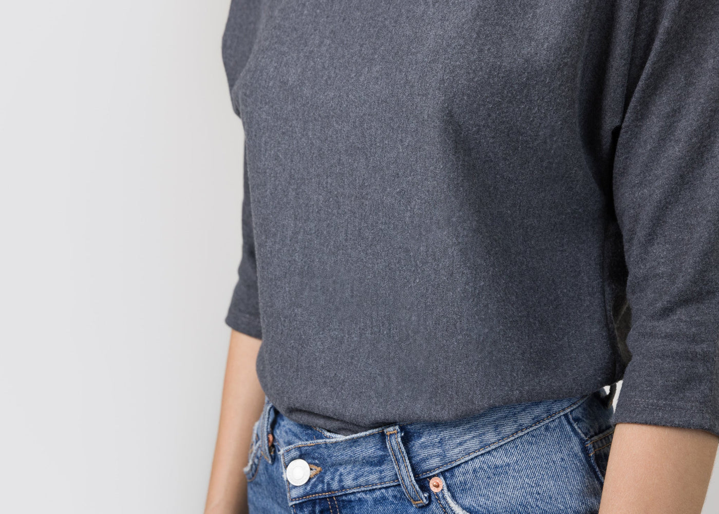 Gia Boat Neck Knit Top Grey by Lenviera