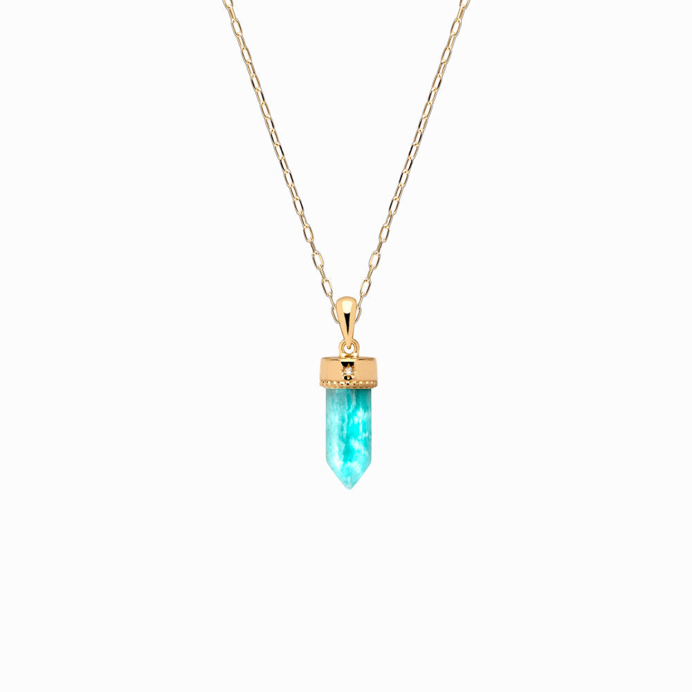 Amazonite Amulet Necklace by Awe Inspired