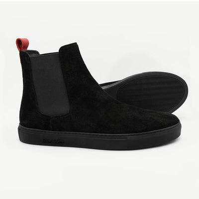 Men's Black Suede Chelsea Sneaker by Del Toro Shoes