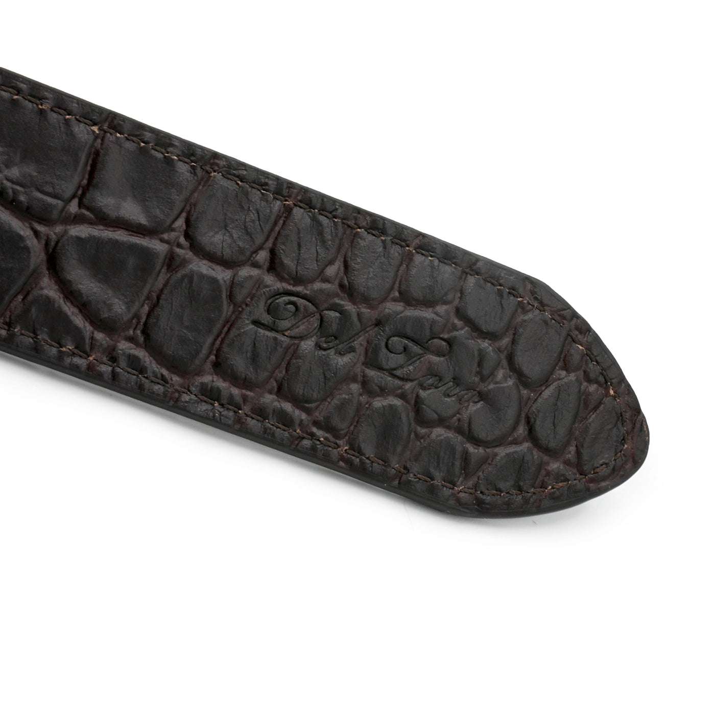 Men's Croc Effect Leather O-Ring by Del Toro Shoes