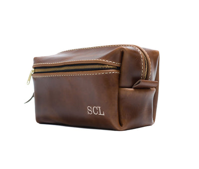 Double Zipper Toiletry Bag by Lifetime Leather Co