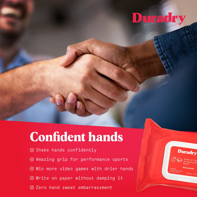 Duradry Antiperspirant Wipes for Hands & Feet by Duradry