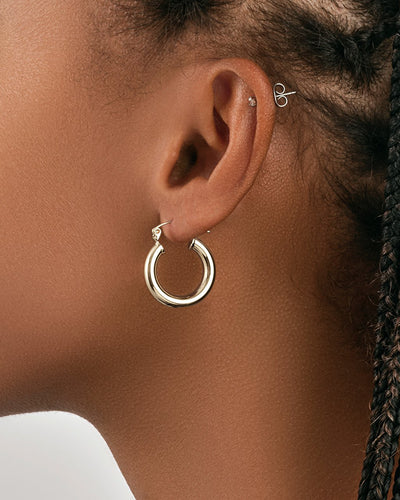 Chunky Tube Hoops by Sterling Forever