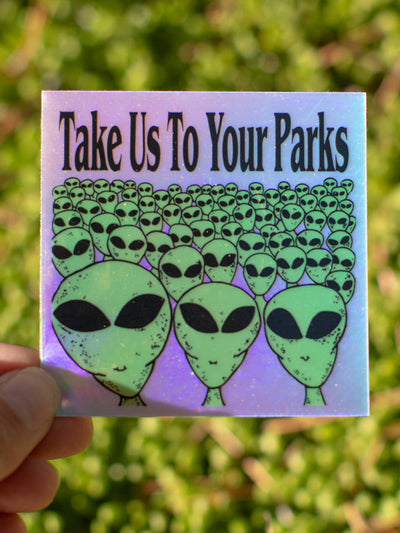 Alien Holographic Sticker by Indy Brand