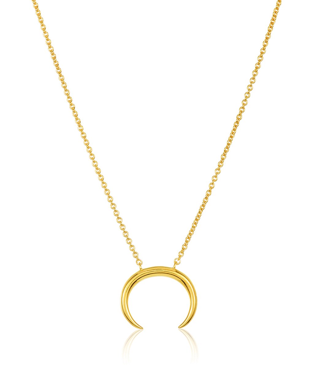 14K Gold Plated Sterling Silver Horn Necklace by Sterling Forever