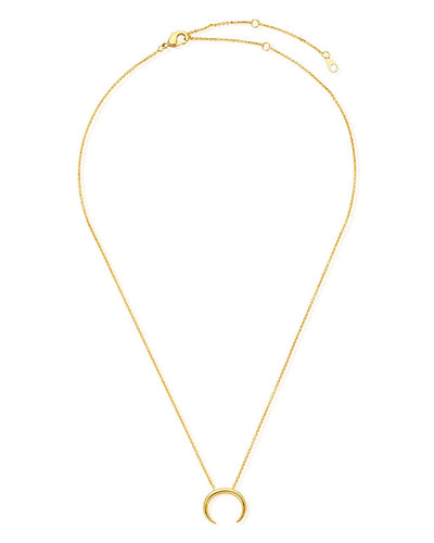 14K Gold Plated Sterling Silver Horn Necklace by Sterling Forever