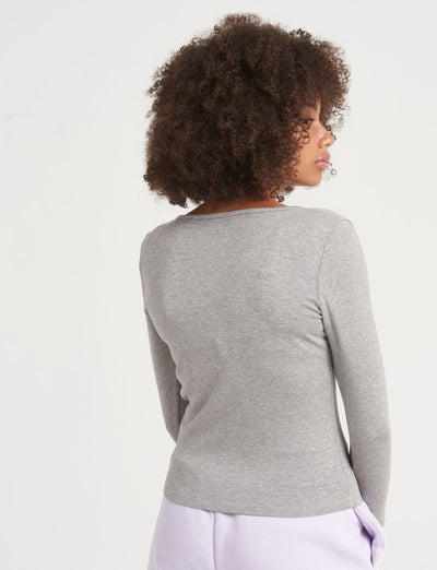Ribbed Henley by Woodley + Lowe
