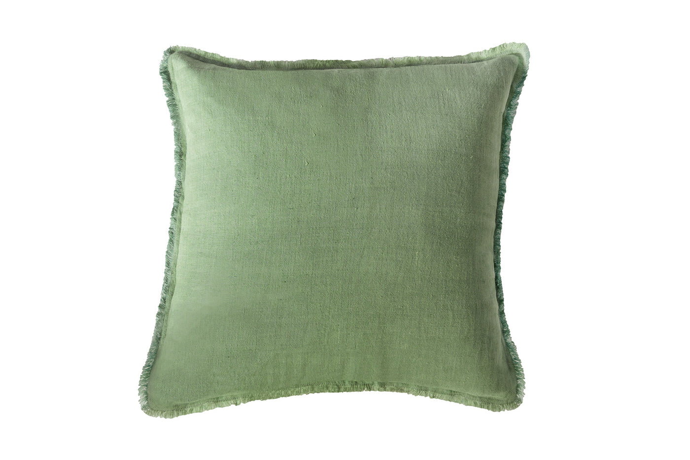 Green Cross-dye So Soft Linen Pillows by Anaya