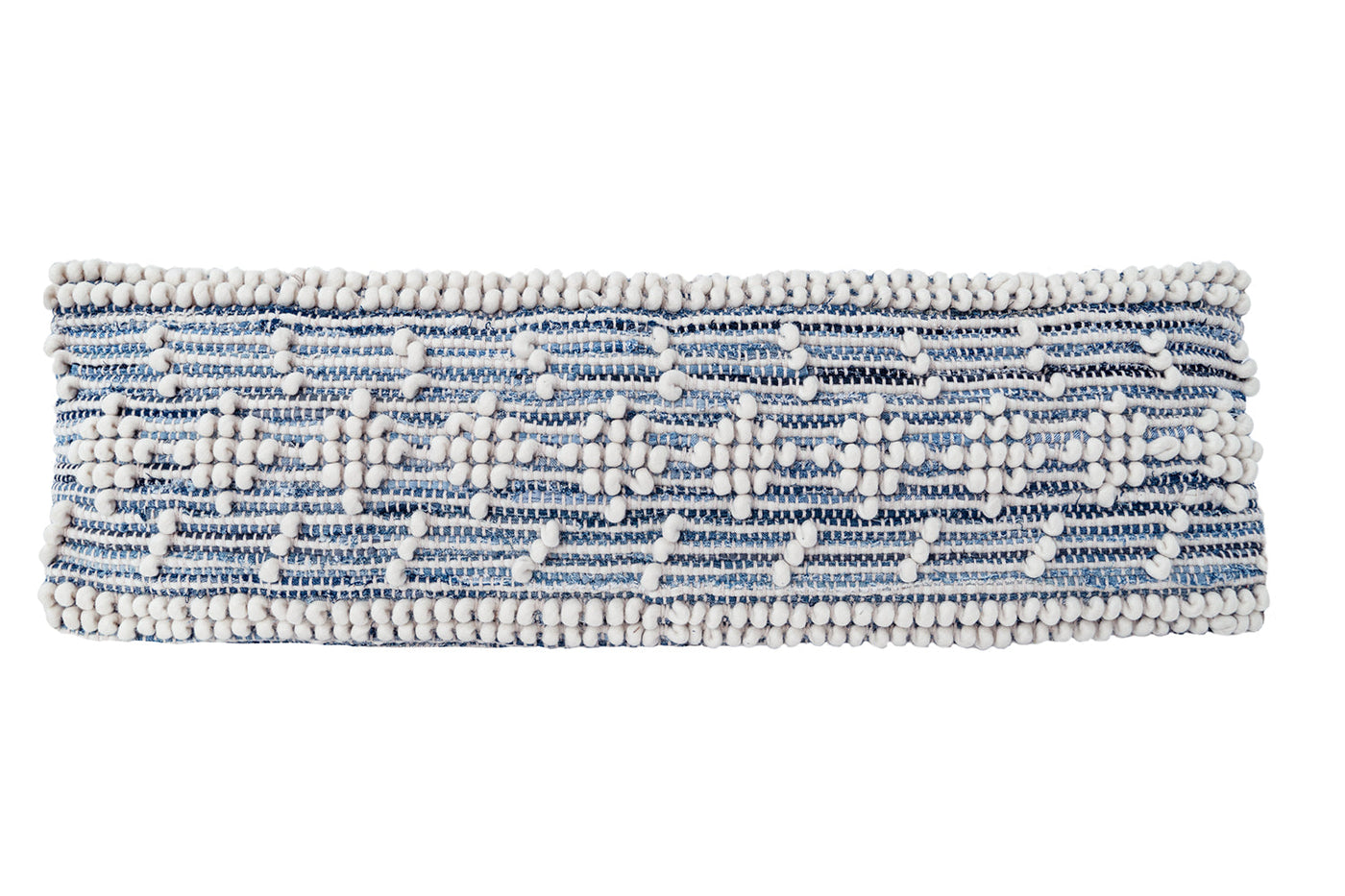 Handwoven Recycled Denim Pillow 14" x 40" by Anaya