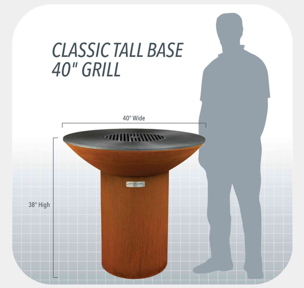 Arteflame Classic 40" Grill - Tall Round Base by Arteflame