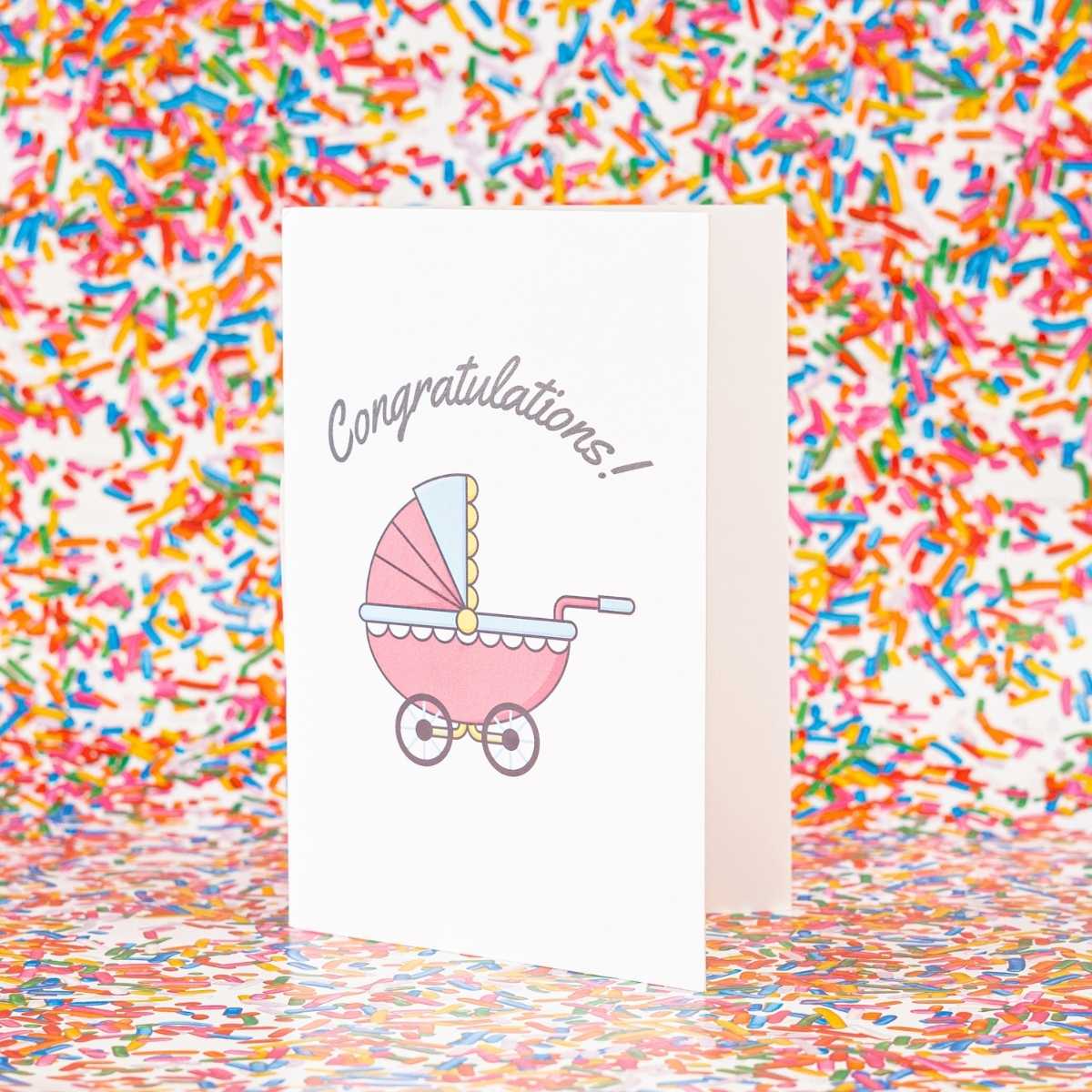 Congratulations on the New Baby! - Never-Ending Crying Baby Prank Greeting Card by DickAtYourDoor