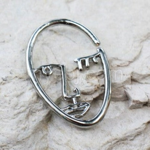 316L Stainless Steel Abstract Face Cartilage Earring by Fashion Hut Jewelry