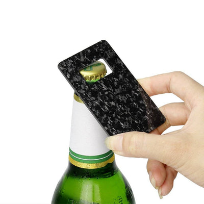 Forged Carbon Fiber Credit Card Size Bottle Opener by Simply Carbon Fiber