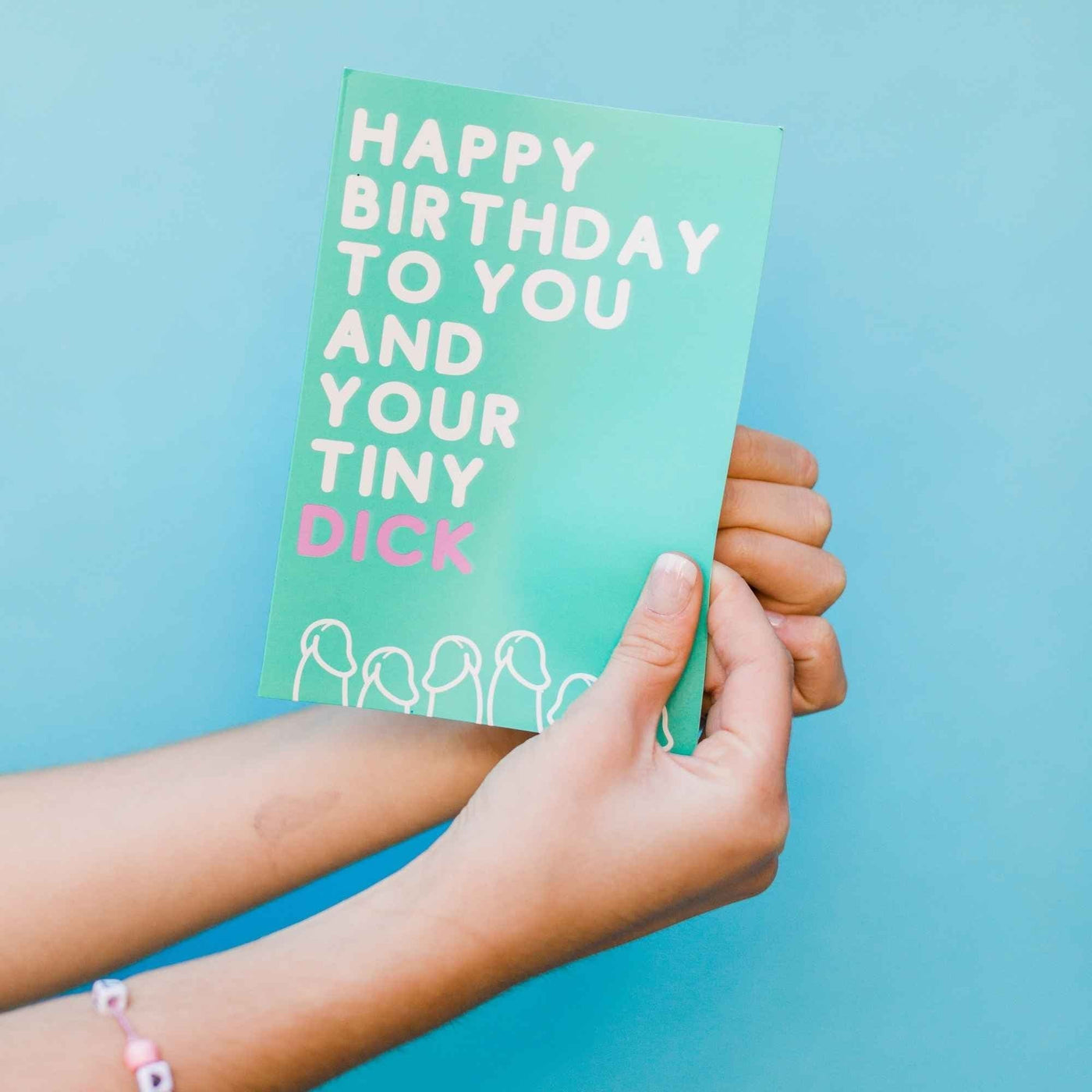 Happy Birthday to You and Your Tiny Penis (NSFW) - Glitter Bomb Card by DickAtYourDoor