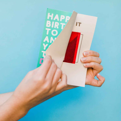 Happy Birthday to You and Your Tiny Penis (NSFW) - Glitter Bomb Card by DickAtYourDoor