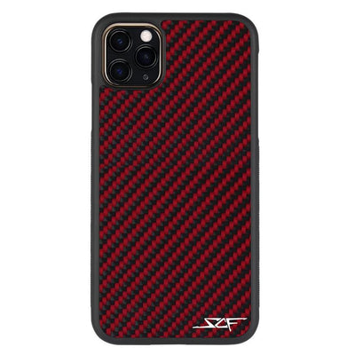iPhone 11 Pro Red Carbon Fiber Phone Case | CLASSIC Series by Simply Carbon Fiber