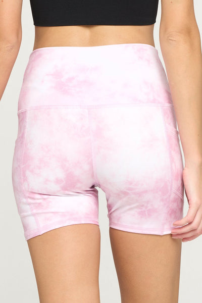 Mia Shorts - Pink Cloud w Pockets 5" (High-Waist) by EVCR