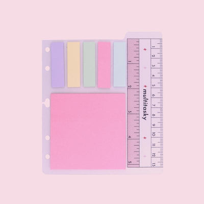 A5/A6 Notebook Paper Refill 3-Pack: Line, Dot, Grid, To-Do / Sticky Note Ruler Insert by Multitasky