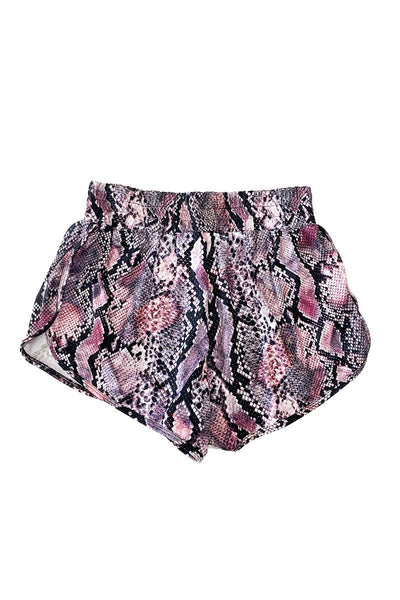 Pia - Textured Snake Running Shorts by EVCR