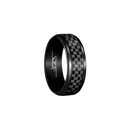 ●SLATE● Real Carbon Fiber Ring (BLACK) by Simply Carbon Fiber